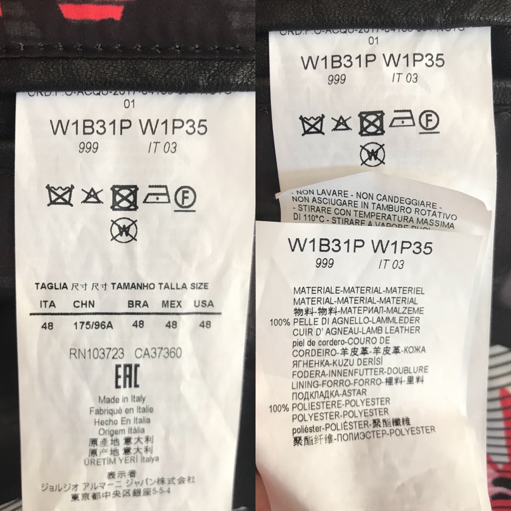 🖤 Emporio Armani Leather Jacket 🖤 - Picture 9 of 10